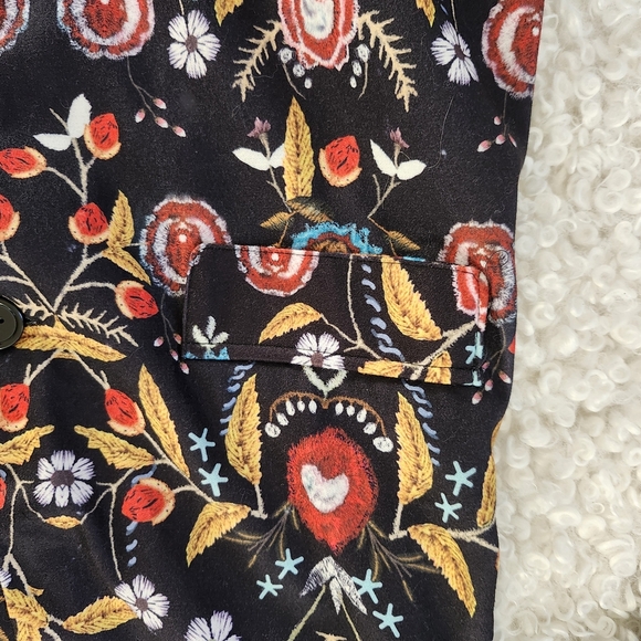 OrderPlus Women’s Floral Jacket Coat Sz M Fall Business Casual Lightweight Layer - Picture 4 of 15